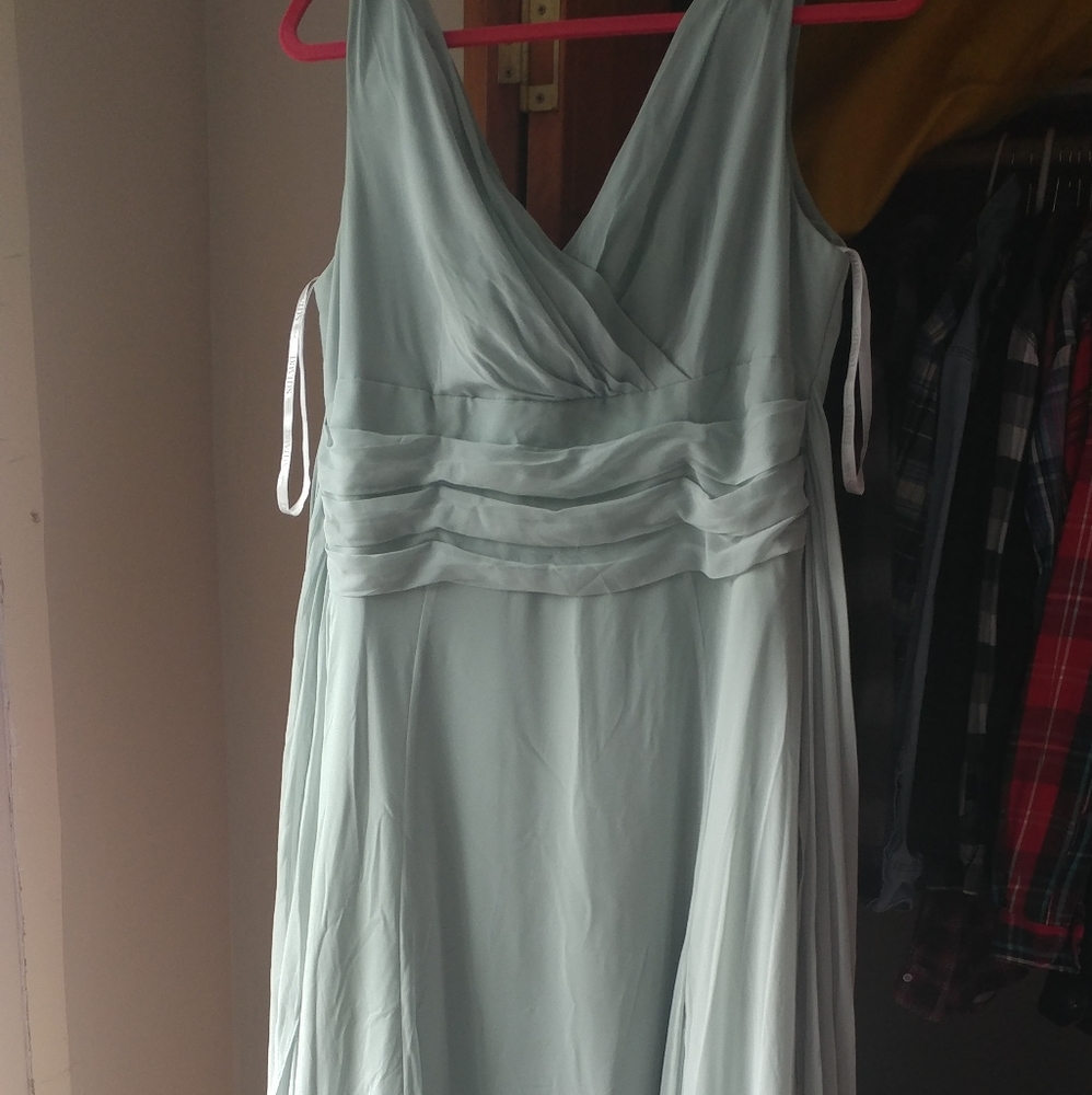 Light Sage Green David's Bridal Gown